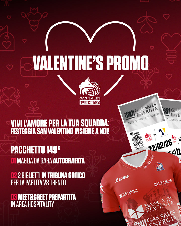 VALENTINE'S PROMO: FESTEGGIA E VIVI L'AMORE PER LA TUA SQUADRA!